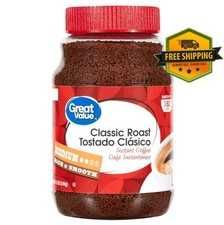 Great Value Medium Roast Instant Coffee 12 oz, Classic Flavor