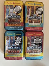 Topps Match Attax 2017/2018 Sealed Set Of All 4 Different Mega Tins