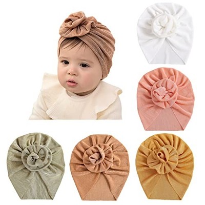 Newborn Babies Headwrap Hat One Size Multicoloured 5 Pieces Flower/3m-2 Years