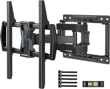 Pipishell Full Motion TV Wall Mount for Most 37-75 inch TVs, Black 