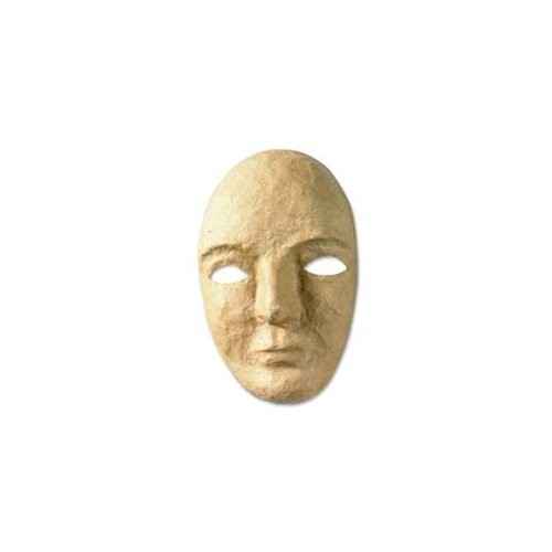 Маски из Шениллкрафт-папье-маше - 8 X 6 X 3 - Бежевые (CKC419012)