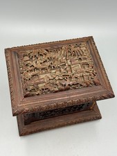 雕刻木盒在中式古董盒子| eBay