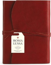 Cavallini & Co. Roma Lussa Leather Journal RED - LARGE 6X8 inches made Italy