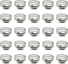 25 Pack Stainless Steel Worm Gear Fuel Line Hose Clamps 16-25mm 58-1 Inch 25 Pack Stainless Steel Worm Gear Fuel Line Hose Clamps 16-25mm 58-1 Inch