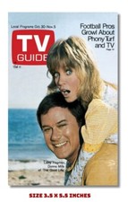 THE GOOD LIFE LARRY HAGMAN FRIDGE MAGNET 1971 TV GUIDE COVER 3.5 X 5.5 