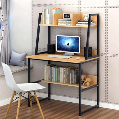 Computer Desk Small With Shelves Kids Study Laptop Table Mdf