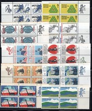 US Stamp Lot of 36 Zip Plate Blocks 5c 8c, All OG, MNH, SCV 38