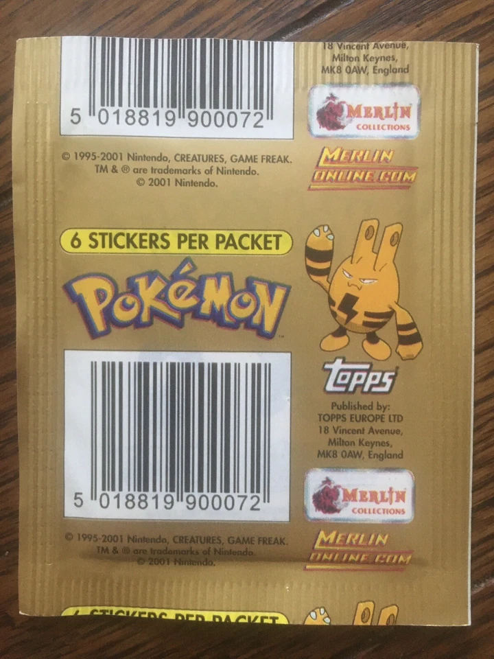 BOOSTER POCHETTE Style Panini scellée POKEMON SERIE 3 MERLIN TOPPS DE 2001 - Photo 2/2