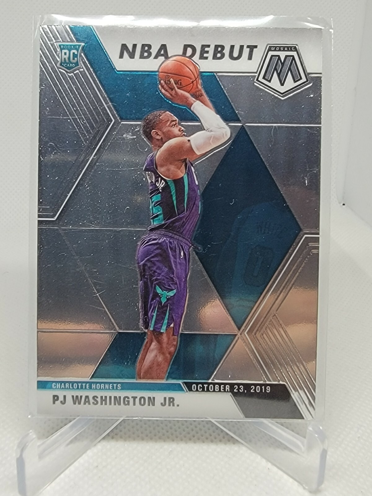 PJ Washington Jr. 2019-20 Panini Mosaic NBA Debut Base RC HORNETS #278 A4A