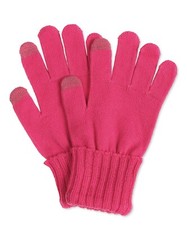 Style  Co. Women's Solid Touchscreen Gloves Hot Pink One Size