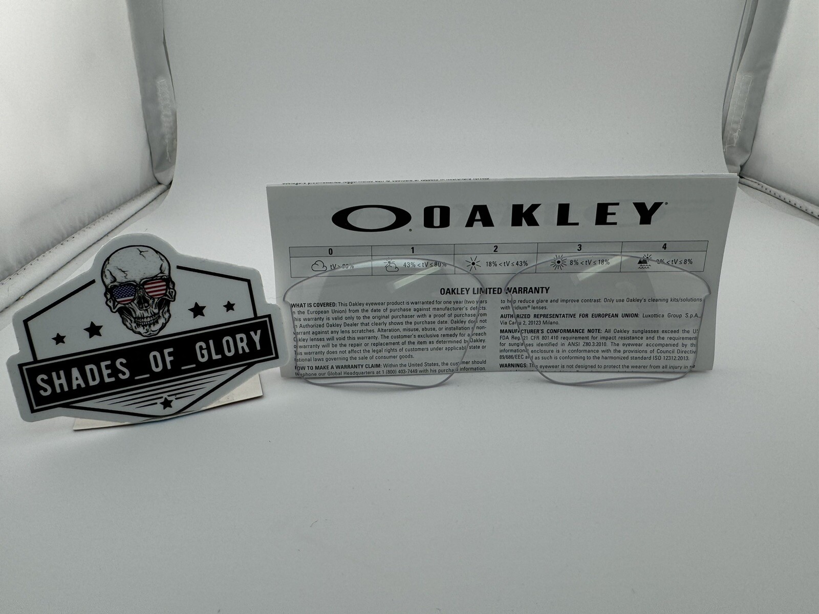 OAKLEY FLAK JACKET 1.0 XLJ CLEAR REPLACEMENT LENSES SI STANDARD ISSUE AUTHENTIC