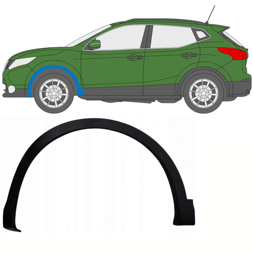 Nissan Qashqai Radlaufverkleidung Vorne Rechts Radlaufverkleidung Für Nissan Qashqai – Vorne Rechts, Fahrerseite, Für Baujahre 2014-2017 Nissan Qashqai Zubehoer