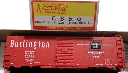 Coche de carga Accurail HO CB&Q (rojo) 40 pies AAR (3510,9) | Zustand: New