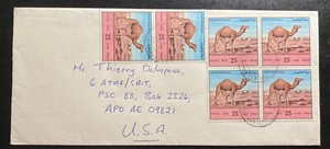 1994 Kuwait Airmail Cover to Army Post Office AE 09821 USA