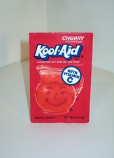 Vintage 1980's Kool Aid Cherry Flavored Soft Drink Mix Unopened Pitcher Packet