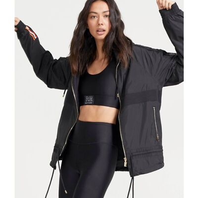 NWT PE Nation Black Training Day Jacket Womens Sz XXL Lightweight Hood Travel 