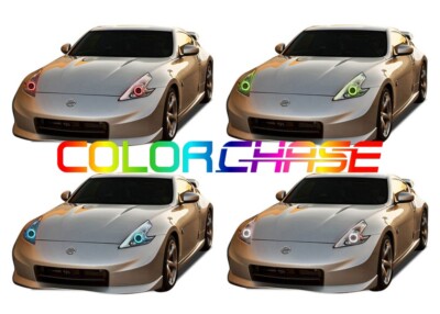 Color Chasing LED Headlight Flow Halo kit for Nissan 370z 09-16