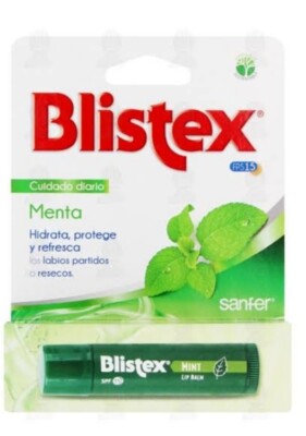 BALSAMO PROTECTOR HIDRATANTE PARA LABIOS BLISTEX MENTA CON FPS 15
