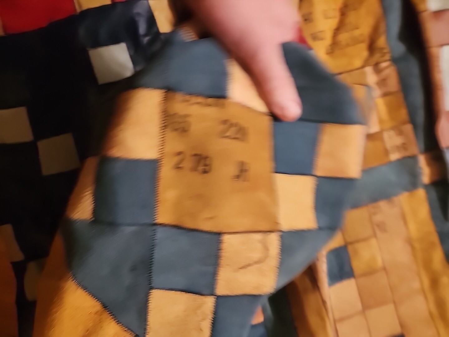 Unique Large Leather Colorful Patchwork Poncho Se… - image 13