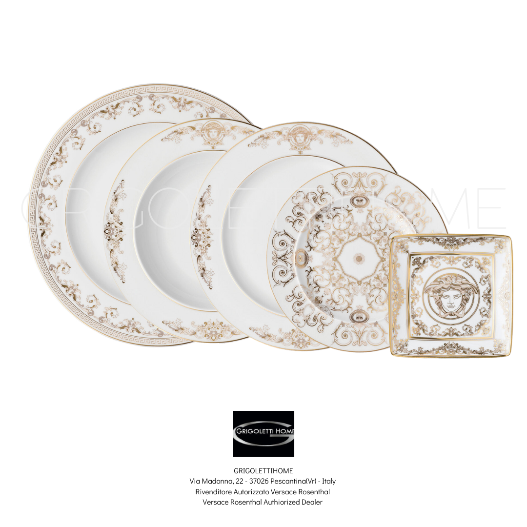 Versace Rosenthal Medusa Gala 5-piece Plate Set Table Setting