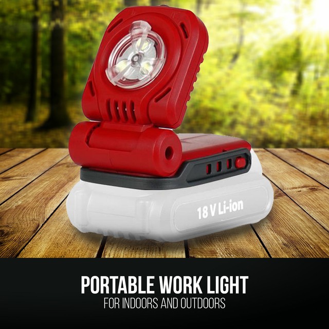 18V Cordless LED Rechargeable Work Light Portable Indoor Outdoor