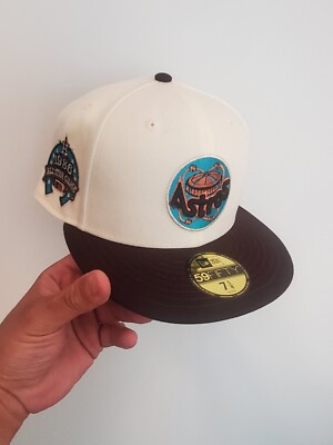  Ecapcity Exclusive! 7 5/8 Houston Astros 1986 ASG SP  2-Tone Off-White/Mocha