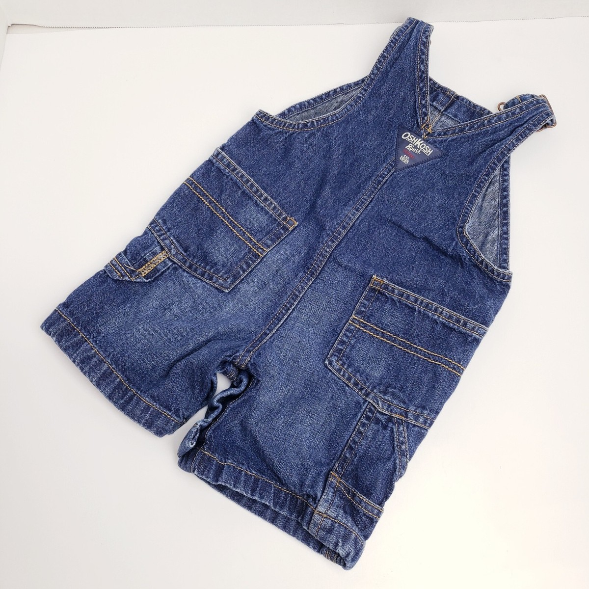 Vintage OshKosh B'Gosh Size 18 Months Blue Denim Overalls