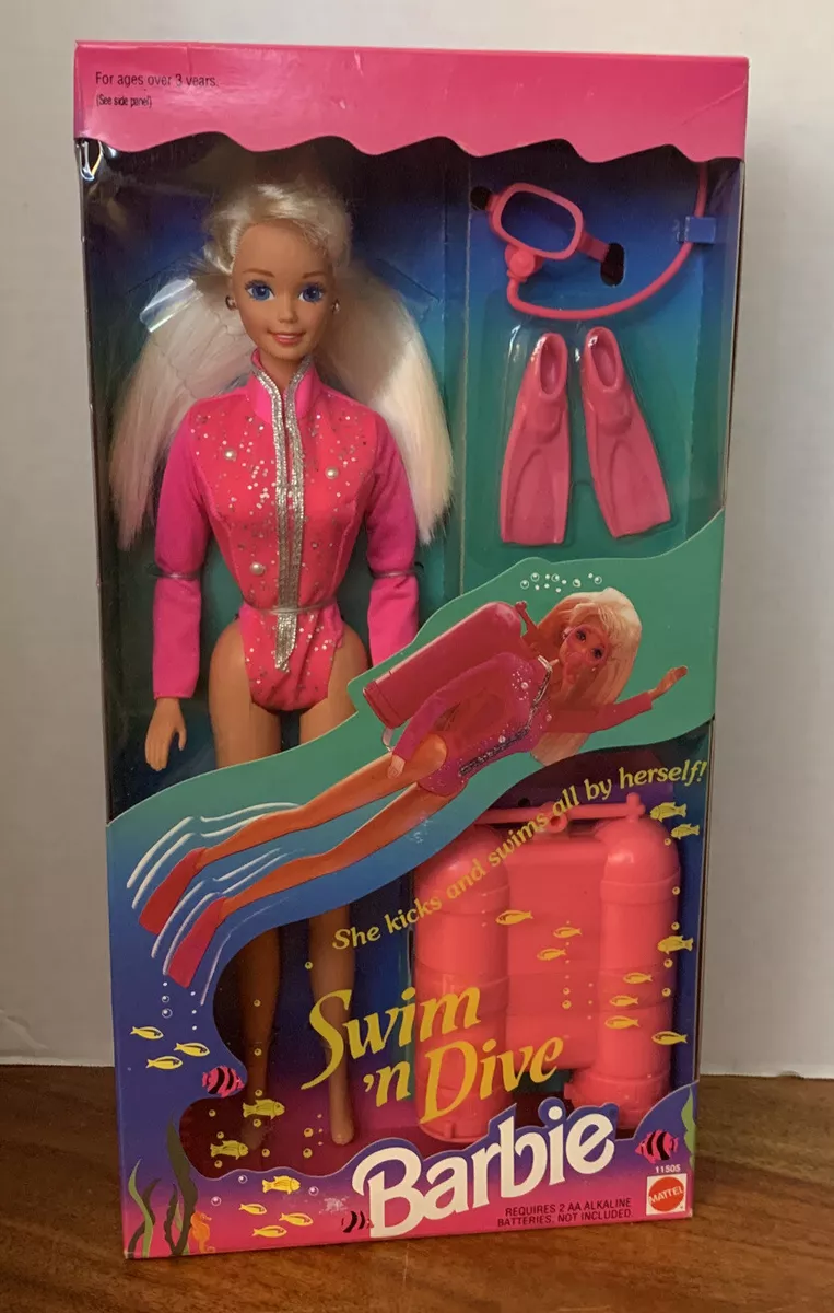 1993 Mattel SWIM N DIVE Barbie Doll 11505