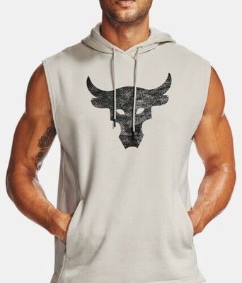 the rock cut off hoodie