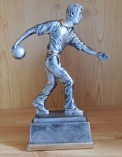 1 Bowling / Kegeln Resin Figur 15cm mit Gravur #24037 (Freizeit Sport Pokal