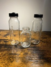 Evenflo Glass Bottles Lot of 3 - Two 8 oz And One 4 oz