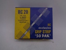 (50) IRC Mil Type RC 20 Carbon Composition Resistors, .5W 7500 Ohm