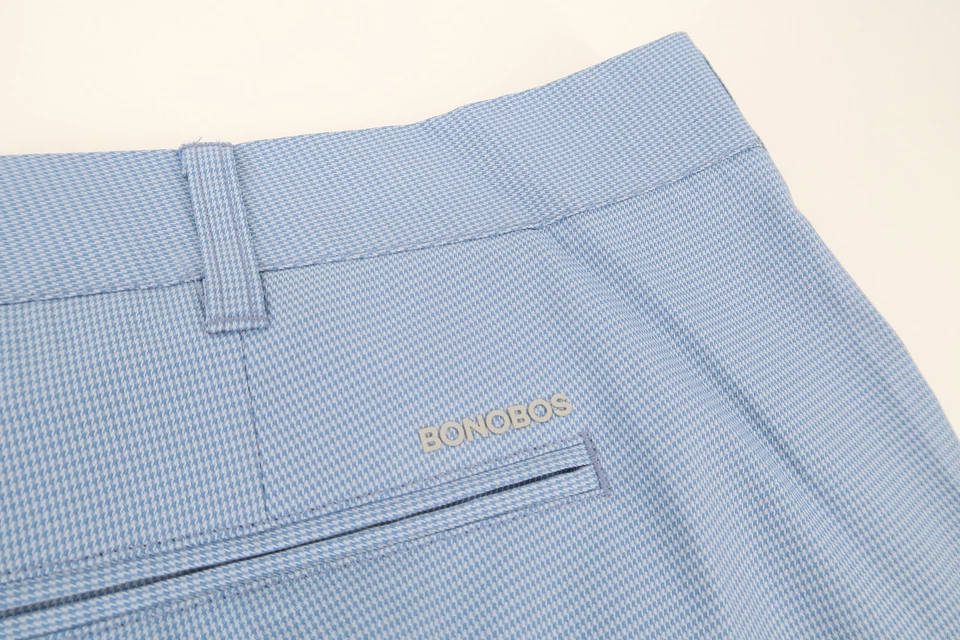 Bonobos Golf Mens 50 Highland Golf Shorts Performance Blue Checks 8” Inseam - Image 2 of 4