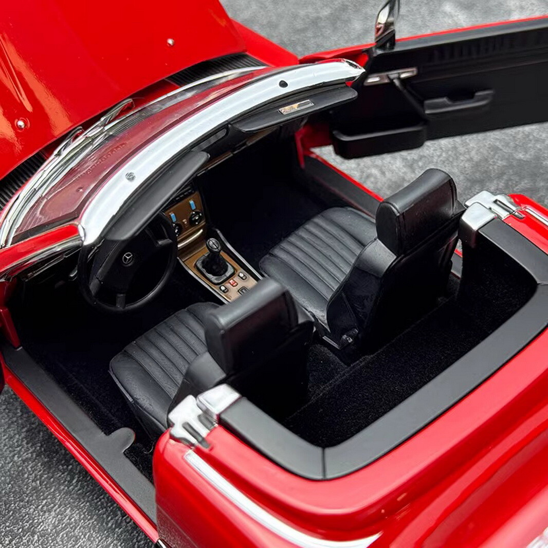 Norev 1/18 Scale Mercedes-Benz 350SL Red Diecast Car Model Toy