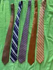 Lot of Assorted Men  s 100 Ties 5 PCS - USED - Michael Kors Nautica