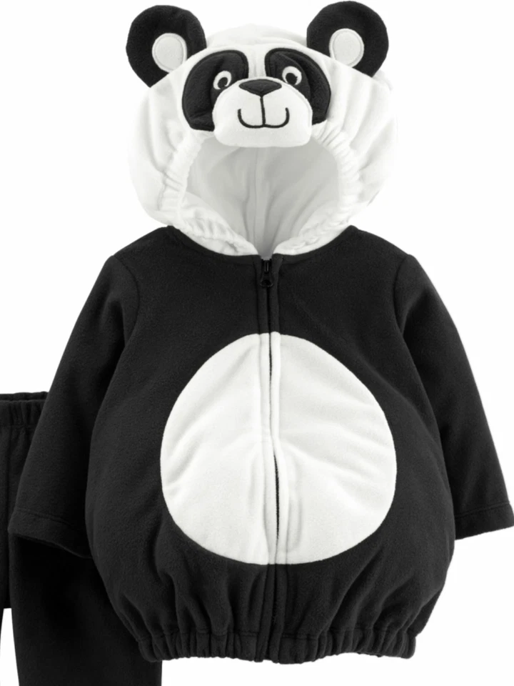 Disfraz de panda infantil Carters bebé niños niñas chaqueta con capucha pantalones deportivos Foto 2 de 3