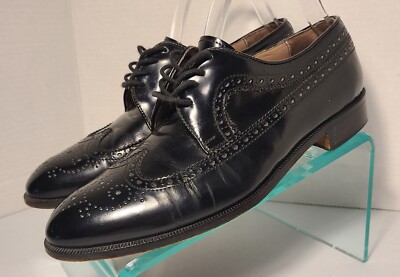 Bally Black Leather Wingtip Oxford Dress Shoes Men display picture 3