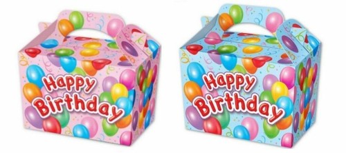 Happy Birthday Food Boxes Pack of 10 - Blue. Pink, Red - Picture 8 of 9