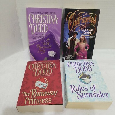  Lot of 4 CHRISTINA DODD Romance The Runaway Princess,Rules of Surrender,Outrage
