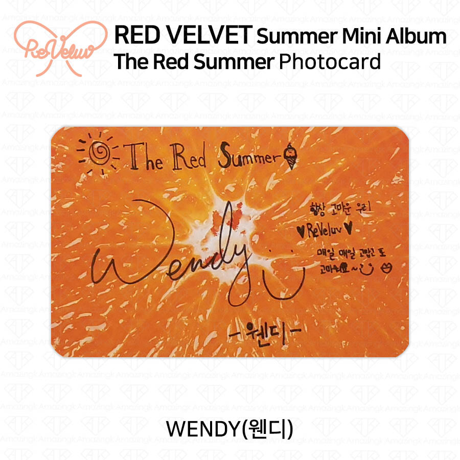 RED VELVET Summer mini Album THE RED SUMMER Official Photocard