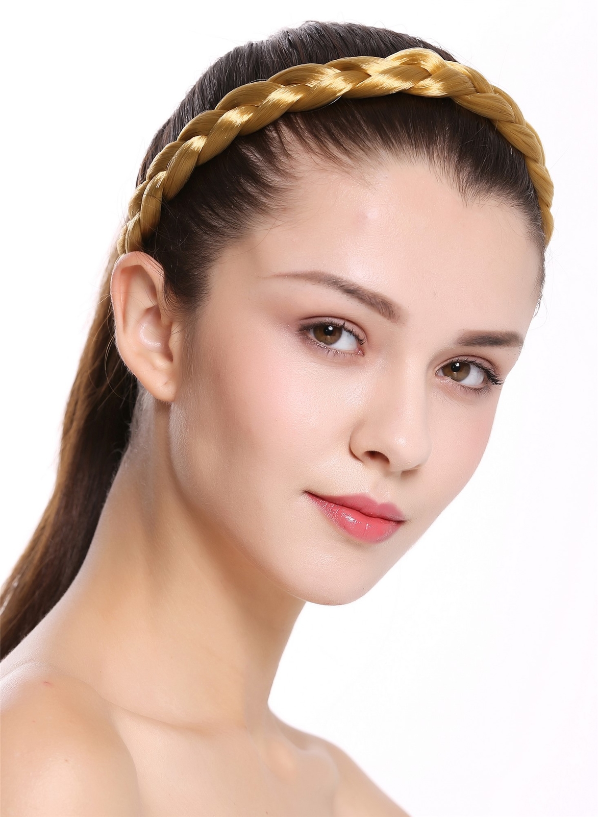 Braided Traditional Wide Headband Copper Blonde Braid CXT-005-126