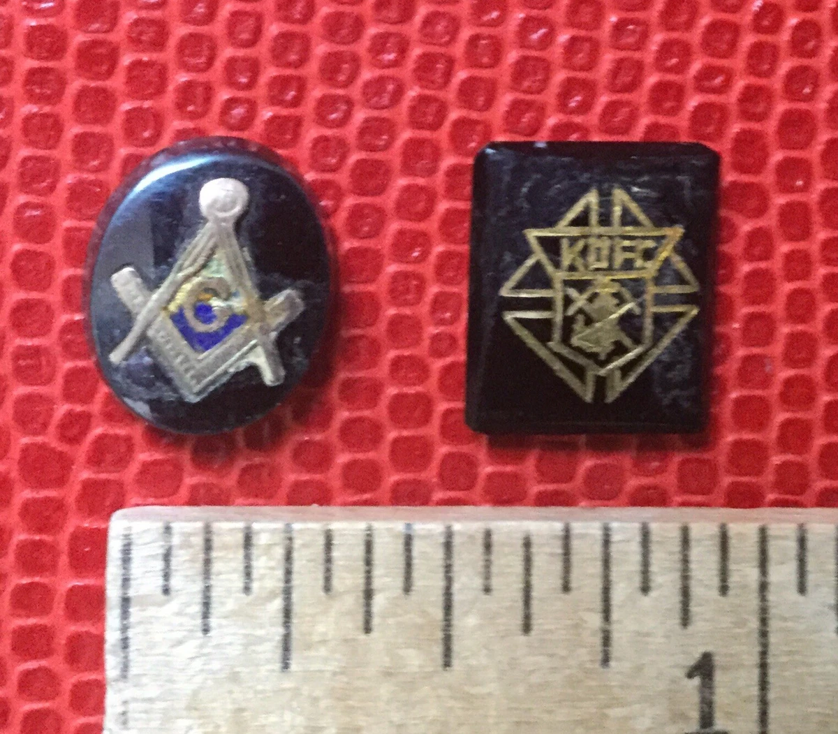 OLD MASONIC KNIGHTS OF COLUMBUS RING CABOCHONS FROM AN OLD JEWELLERS INVENTORY
