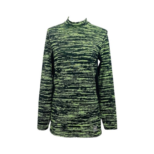 Nike Pro Combat Shirt Womens Small Green Black Long Sleeve Athletic Fitted