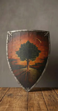 Ser Duncan The Tall Shield | Hedge Knight Tree & Star Prop | 28x18 Inch Medieval