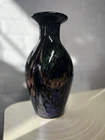 VTG Vase Dale Tiffany Blown Glass  Abstract Sparkle Glitter 9” Favrile Flecked