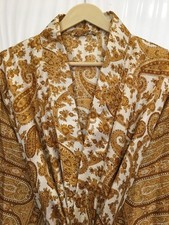 Reine Seide Off-White Kimono Lang Morgenmantel Kleid Mädchen Frau Seide...