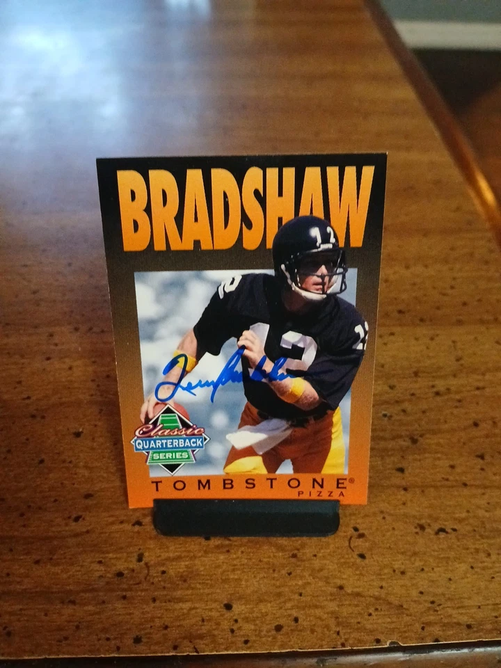 1995 Tombstone Pizza Autographed with No COA Terry Bradshaw #2 of 12 HOF Card. - Image 3 of 4
