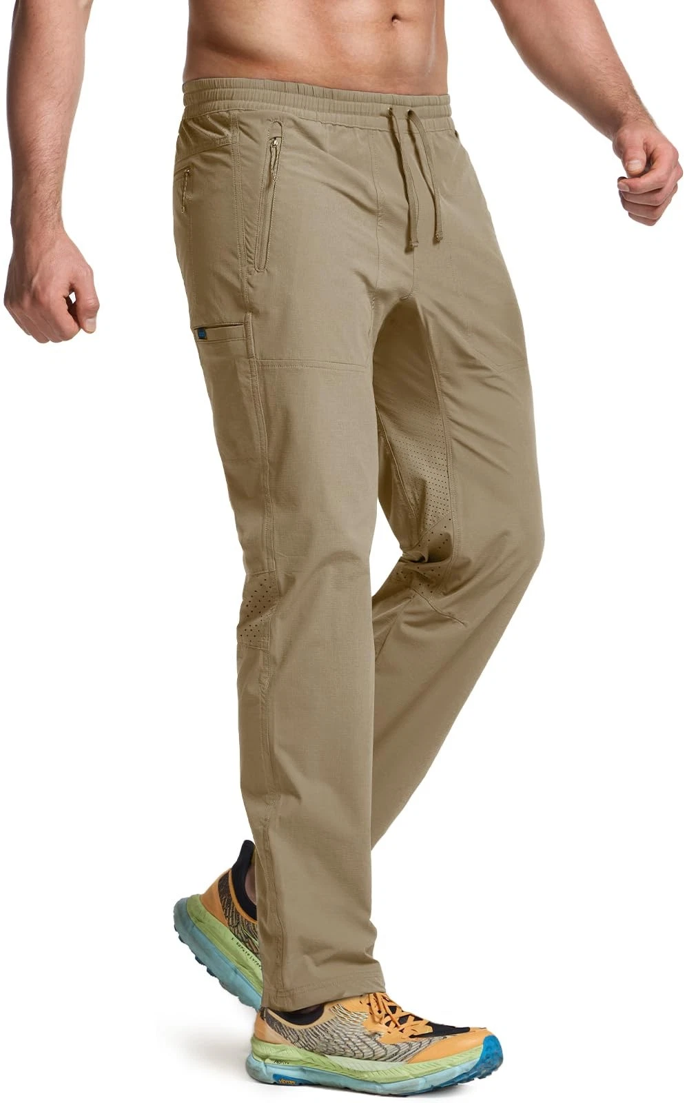 Men's Lightweight Vent Hiking Pants, Water-Resistant & Breathable Sports Outd...