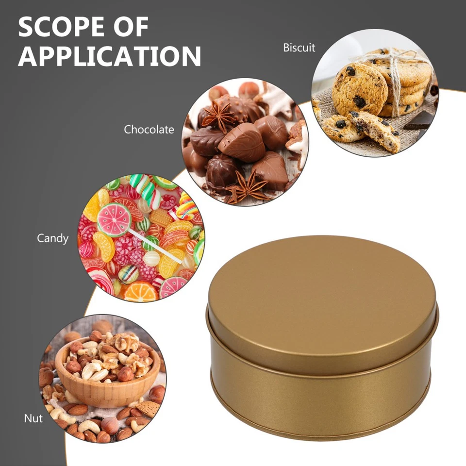 4 Pcs Keksdose Plätzchendose Kleine Metallbox Blechetui Süßigkeitenbehälter - Bild 3 von 4