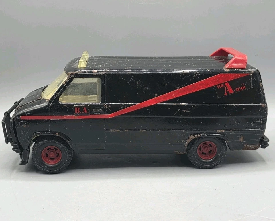 老式 1983 年 Ertl "The A-Team" 黑色 1: 18 Van 带滑动门,无起子 — 第 2/4 张图片